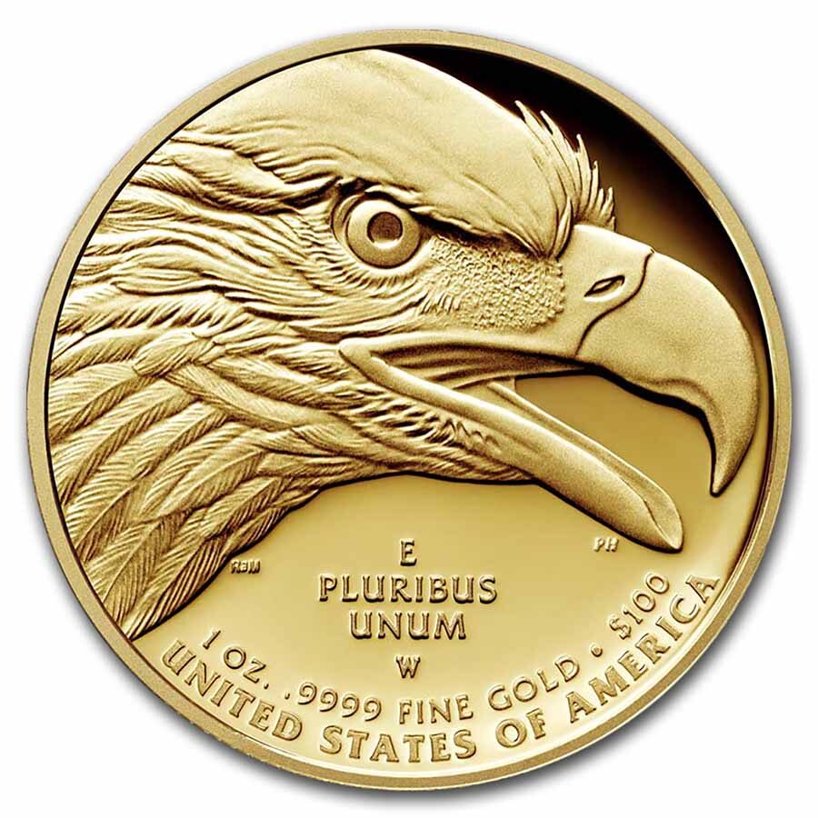 2021-W 1 oz High Relief American Liberty Gold (w/Box and COA)