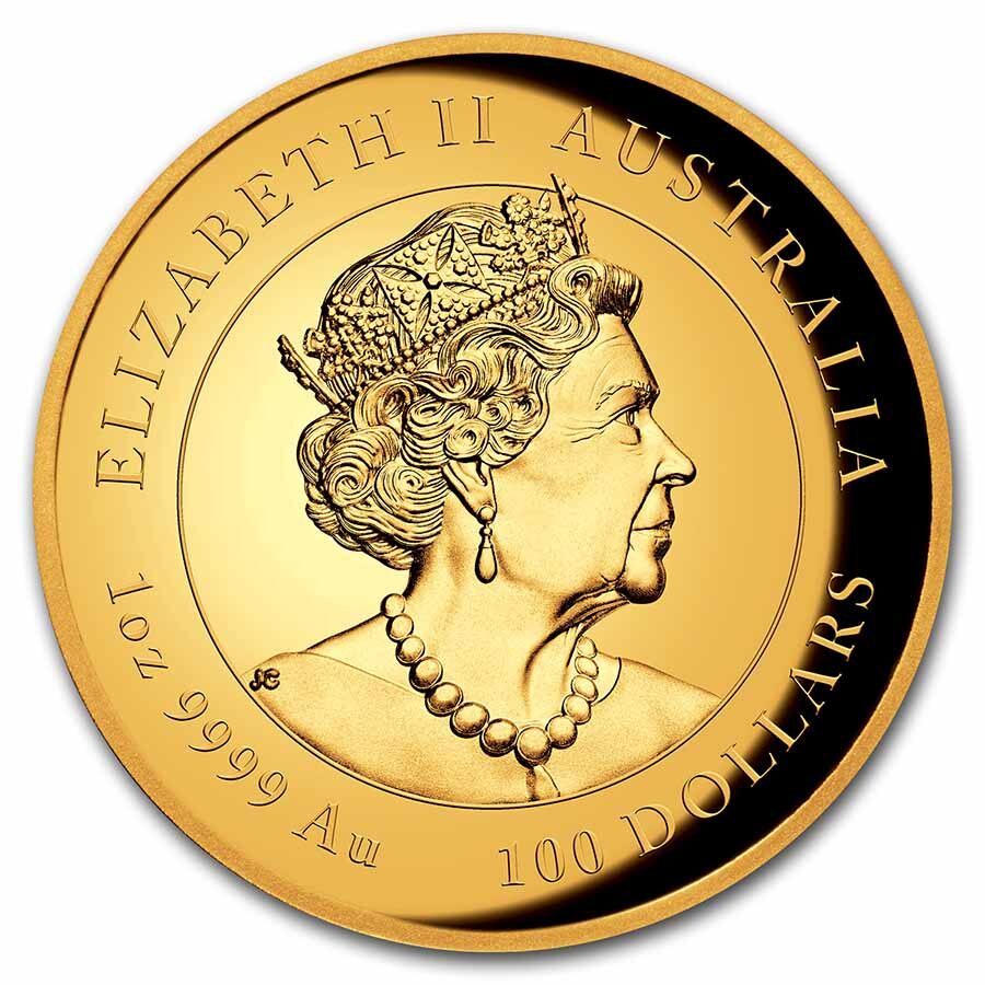 2022 Australia 1 oz Gold Lunar Tiger Proof (HR, Box & COA)