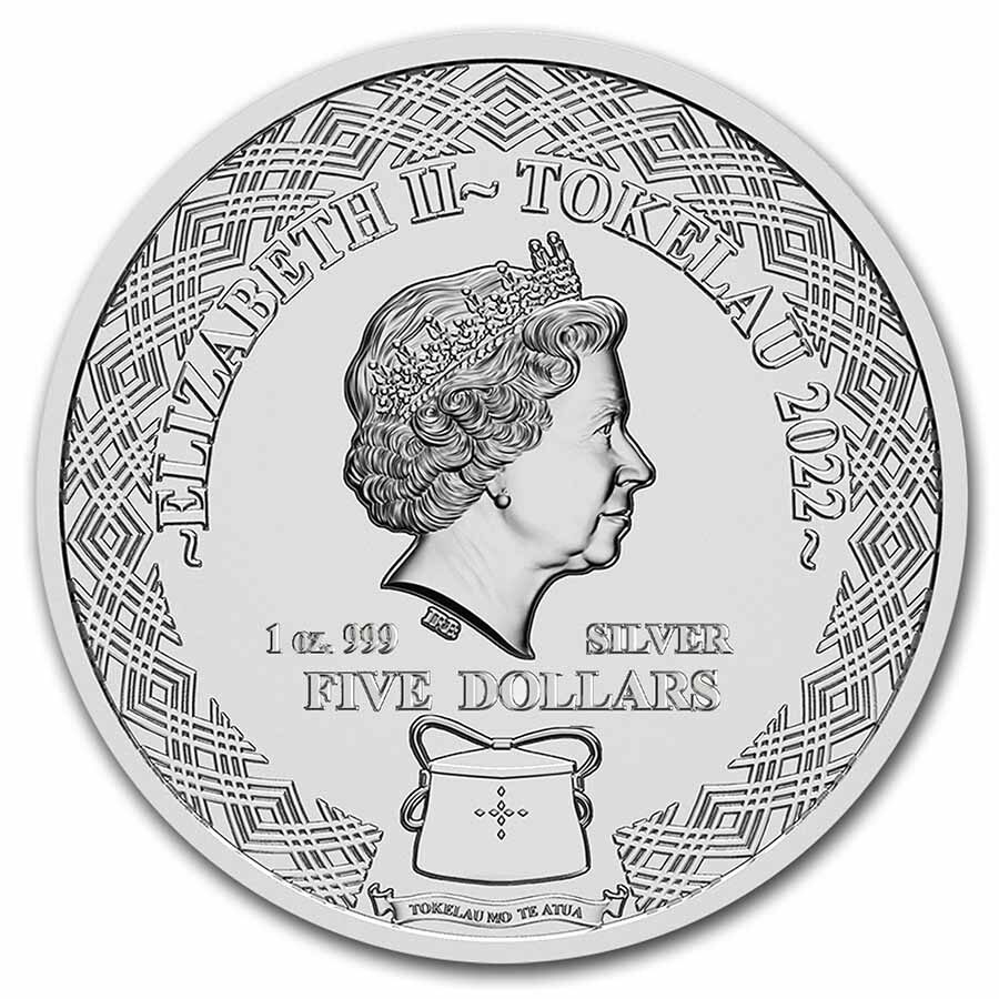 2022 Tokelau 1 oz Silver $5 Zodiac Series: Scorpio BU