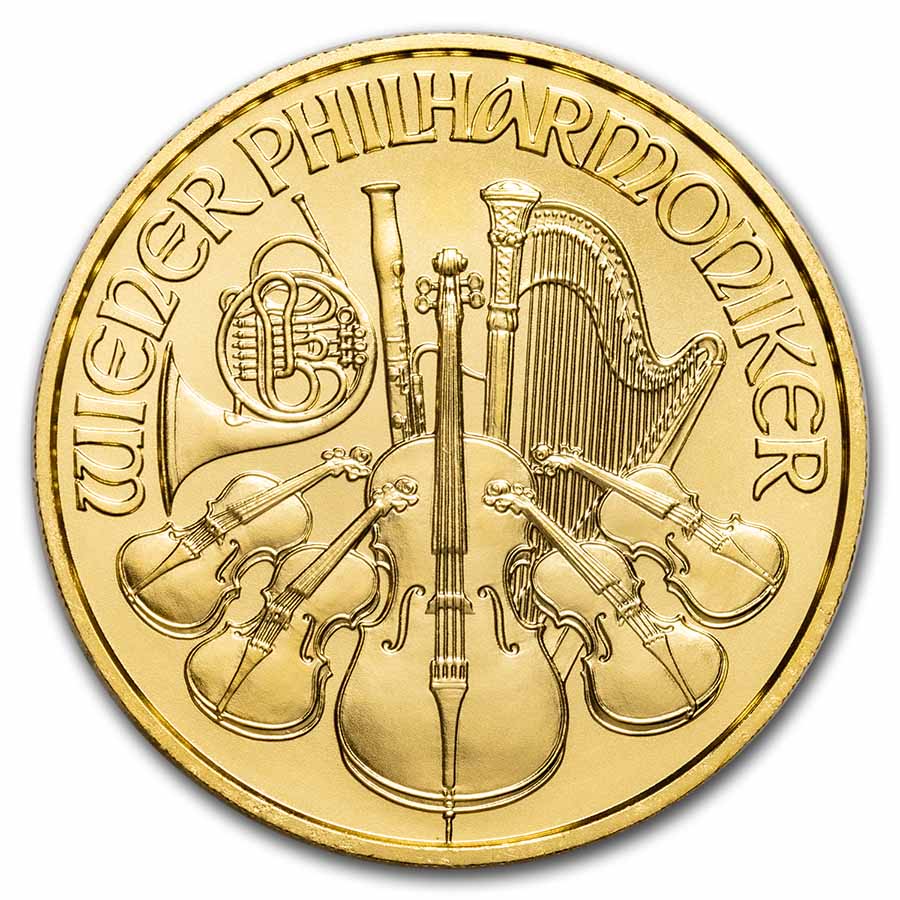 2008 Austria 1/2 oz Gold Philharmonic BU