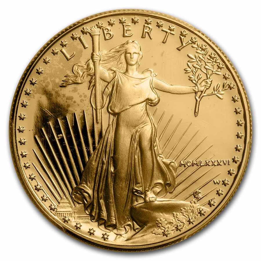 1986-W 1 oz Proof Gold Eagle PR-69 DCAM PCGS (Diehl Signed)