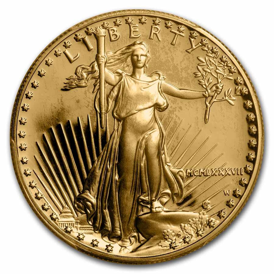 1987-W 1 oz Proof Gold Eagle PR-69 DCAM PCGS (Diehl Signed)