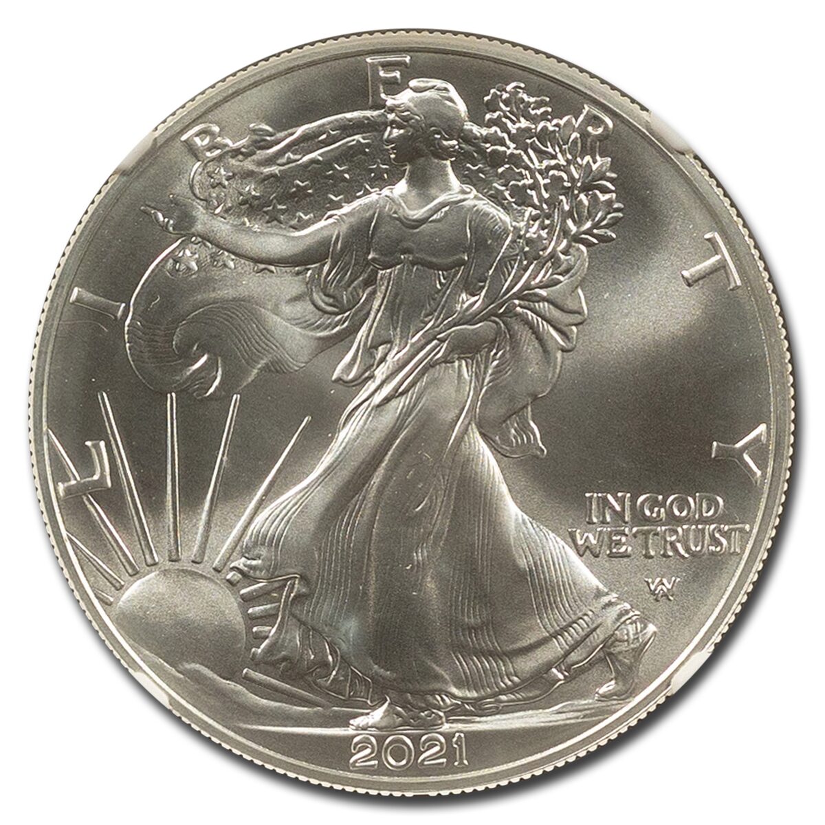2021 American Silver Eagle (Type 2) MS-69 NGC