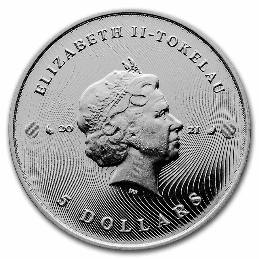 2021 Tokelau 1 oz Proof Silver $5 Equilibrium (w/ Box & COA)