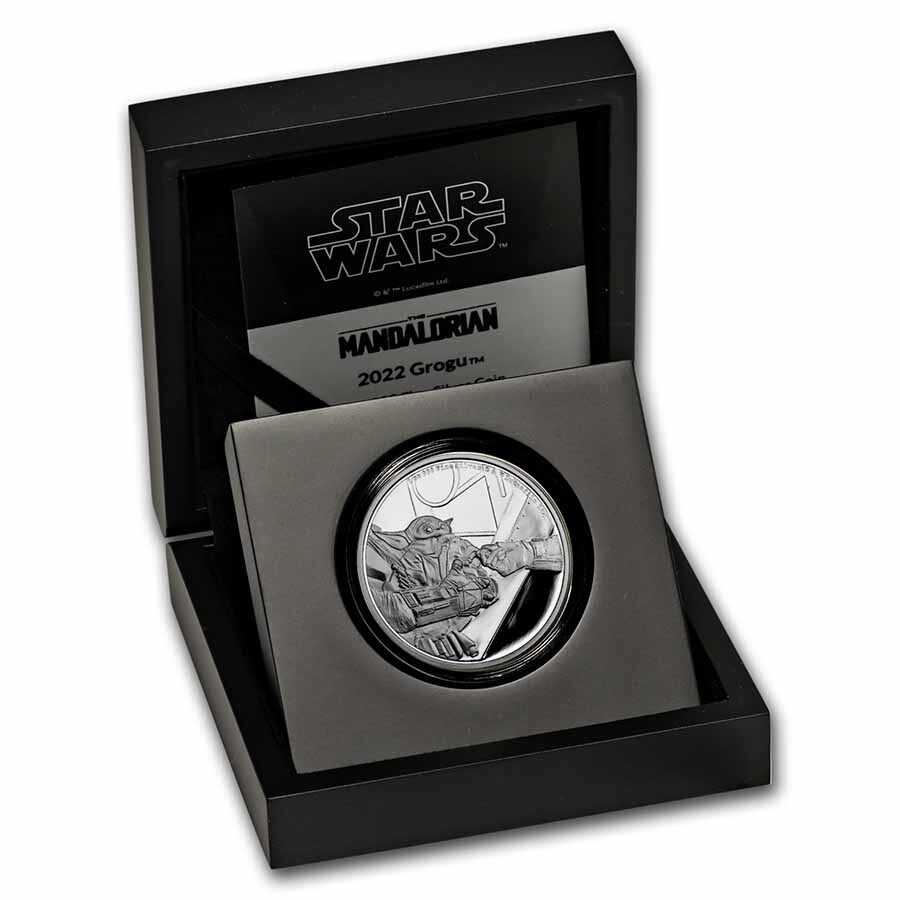 2022 Niue 1 oz Ag $2 Star Wars Classic Grogu (w/Box & COA)