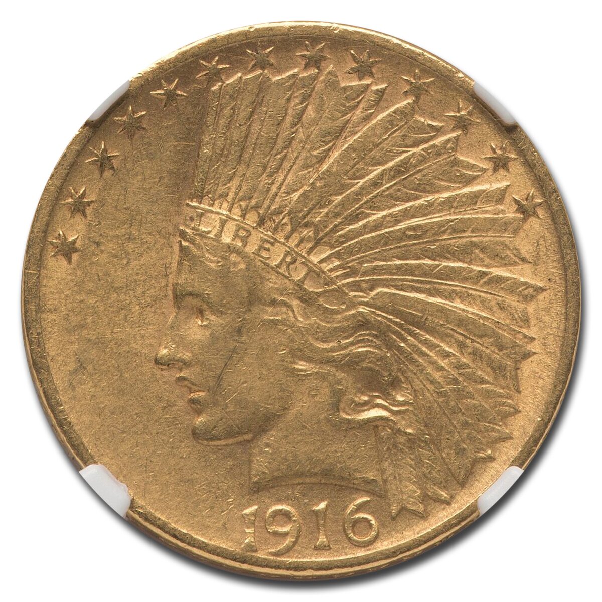 1916-S $10 Indian Gold Eagle AU-58 NGC