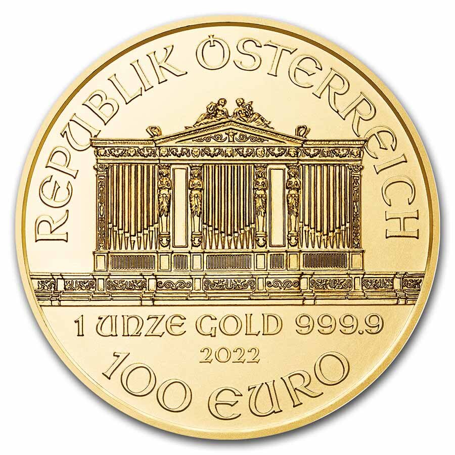 2022 1 oz Austrian Gold Philharmonic Coin BU
