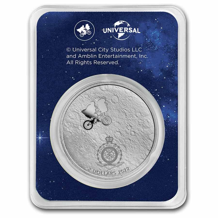 2022 Niue 1 oz Silver $2 E.T. 40th Anniversary Coin BU in TEP