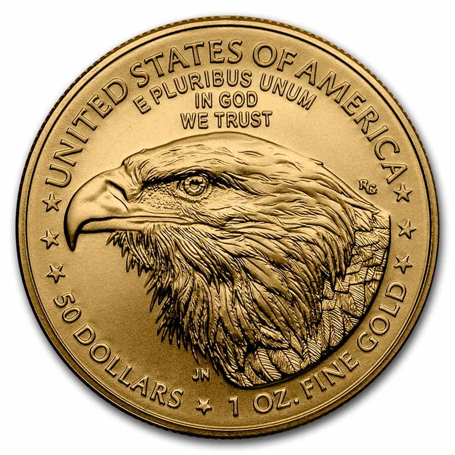 2021-W 1 oz Burnished Gold Eagle (Type 2) (w/Box & COA)