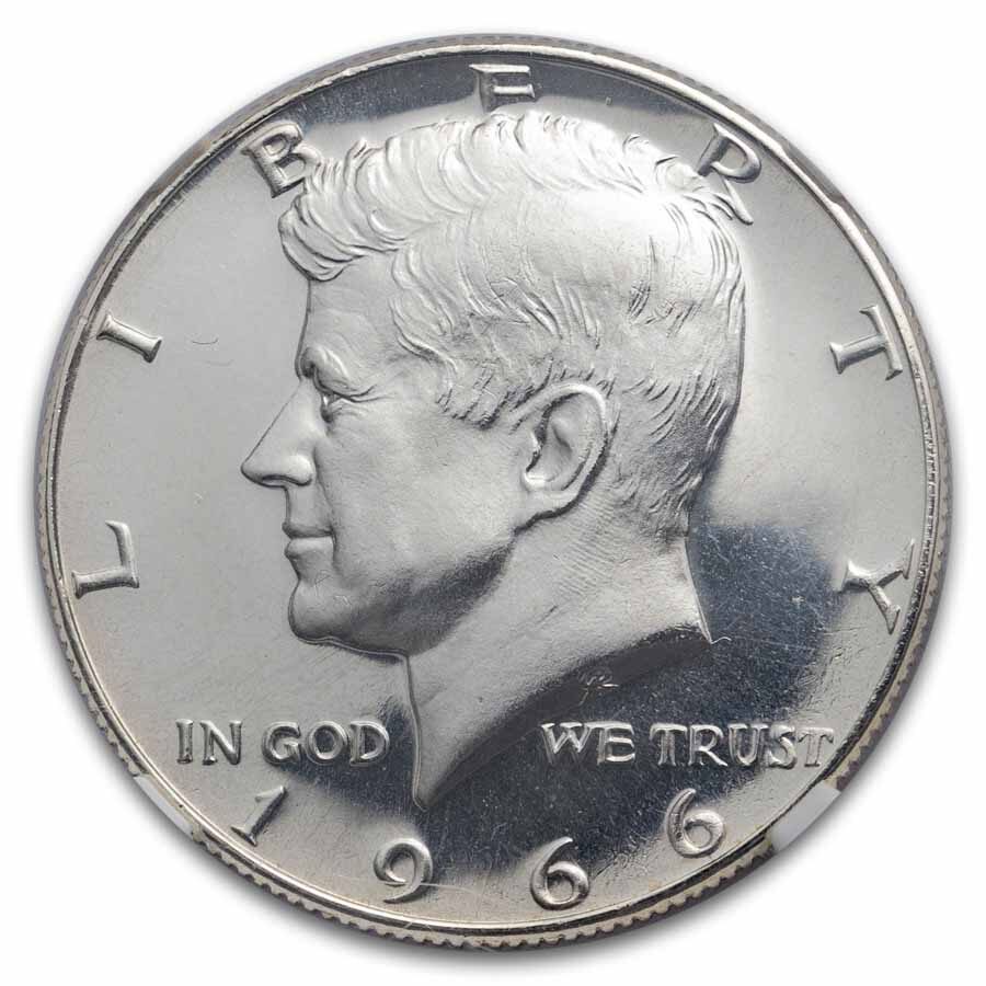 1966 SMS Kennedy Half Dollar MS-68 NGC Cameo
