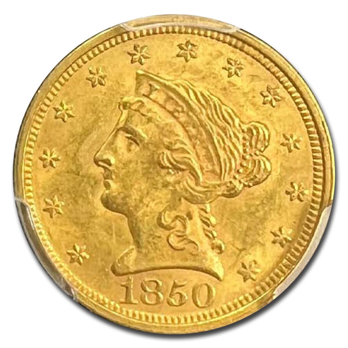 1850 $2.50 Liberty Gold Quarter Eagle MS-63 PCGS