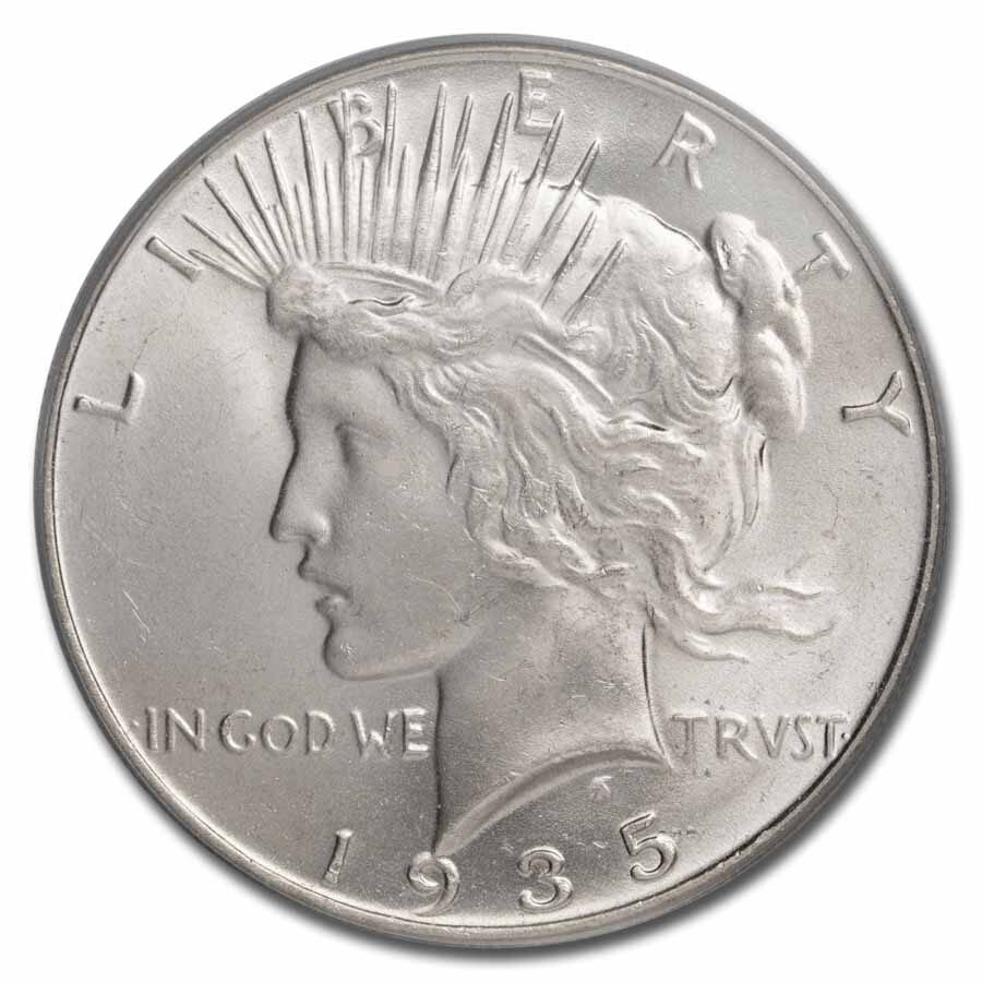 1935 Peace Dollar MS-64 PCGS