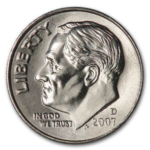 2007-D Roosevelt Dime BU