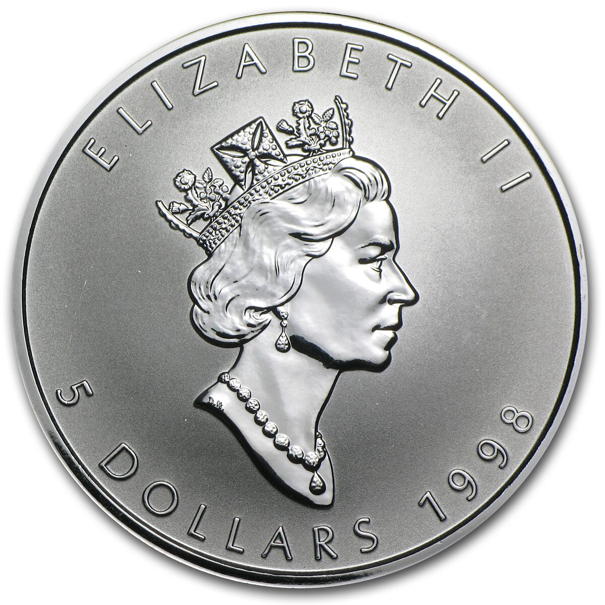 1998 Canada 1 oz Silver Maple Leaf Lunar Tiger Privy