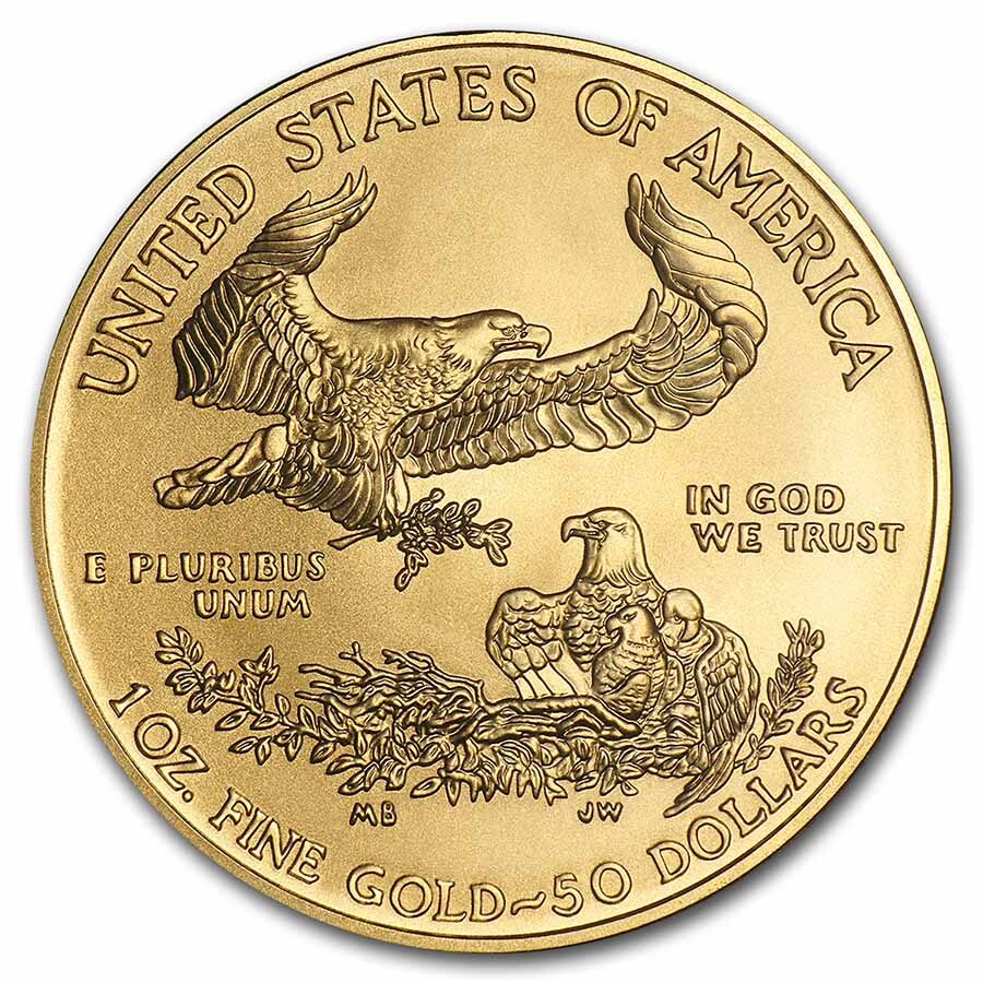 1 oz Burnished American Gold Eagle (Random Year, w/Box & COA)