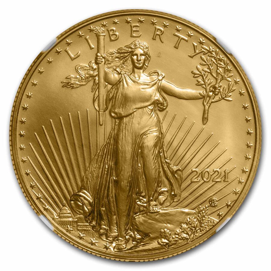 2021 1 oz American Gold Eagle (Type 2) MS-70 NGC (Early Releases)