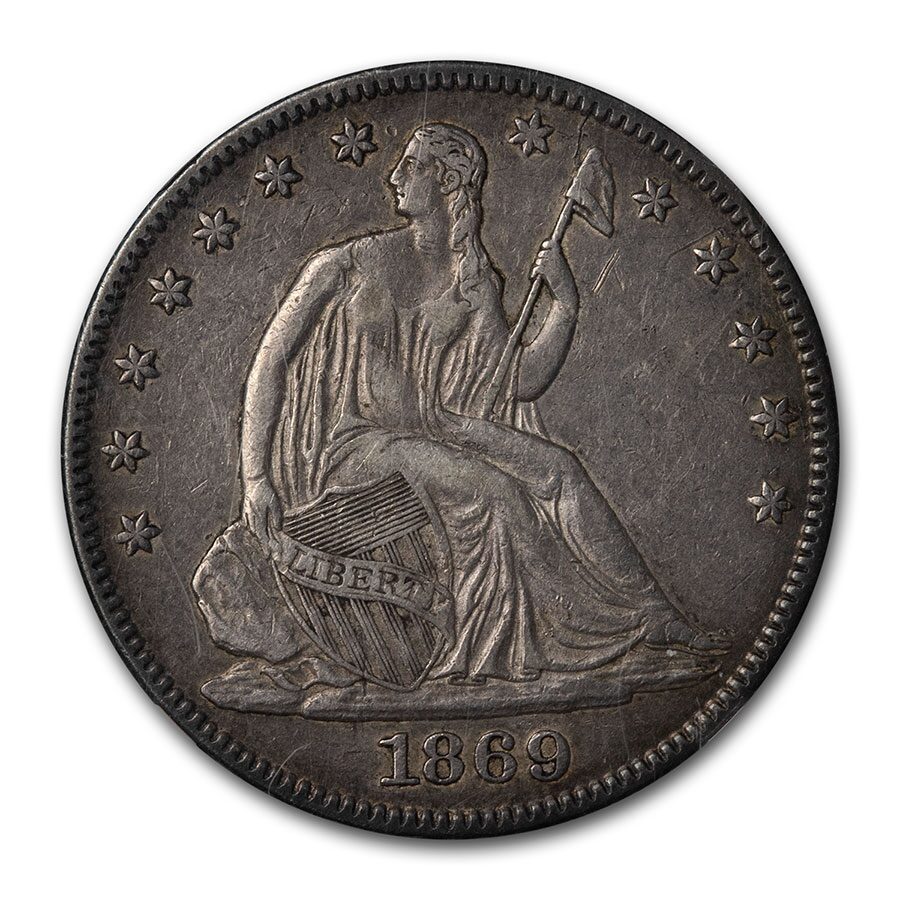 1869 Liberty Seated Half Dollar XF
