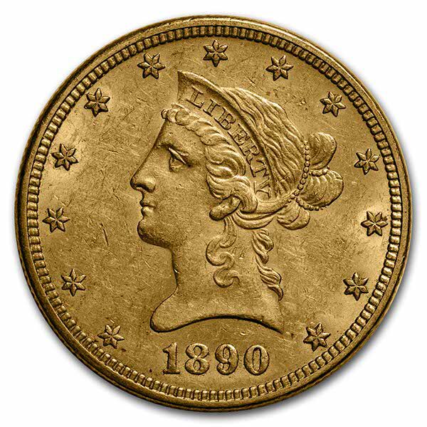 1890 $10 Liberty Gold Eagle AU