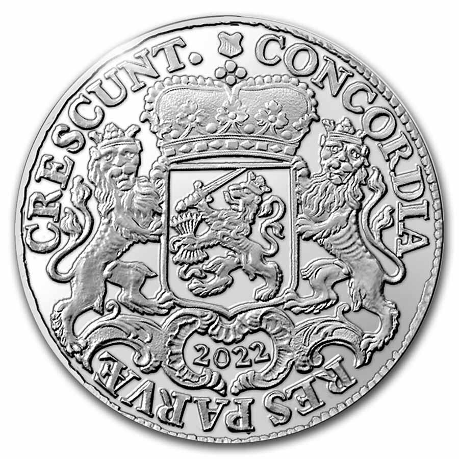 2022 Netherlands 1 oz Proof Silver Ducaton Rider (w/Delft Box)