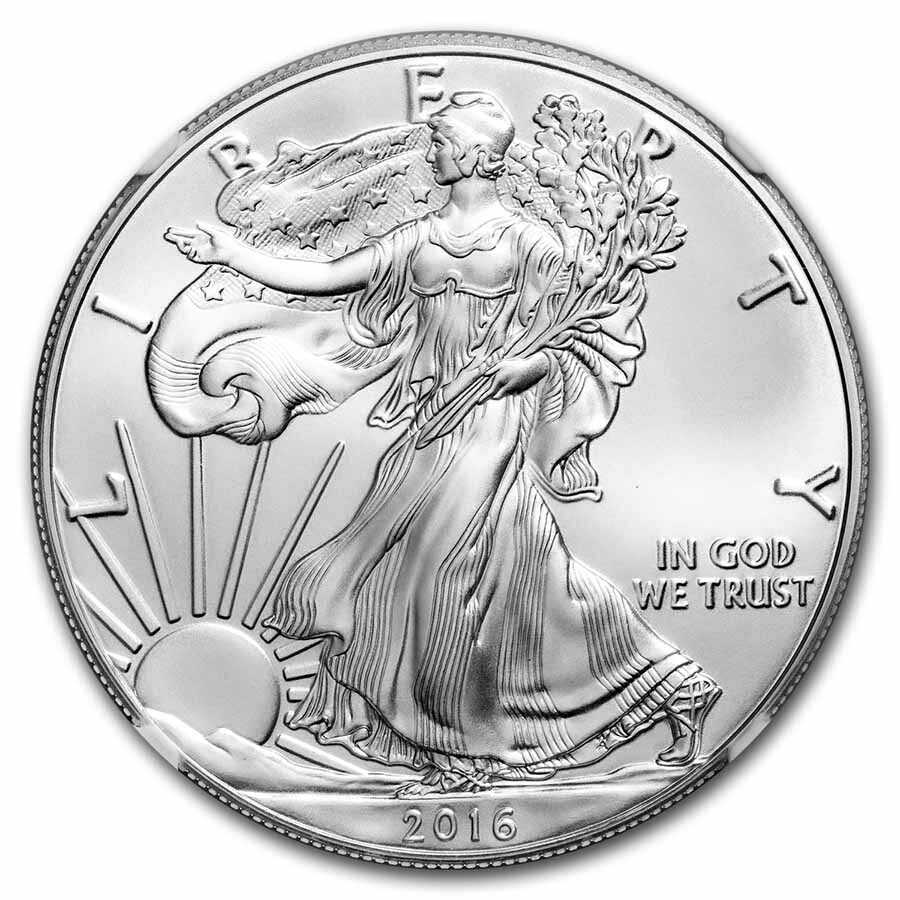 2016 Silver Eagle MS-70 NGC (FDI, 30th Anniv Retro Eagle Label)