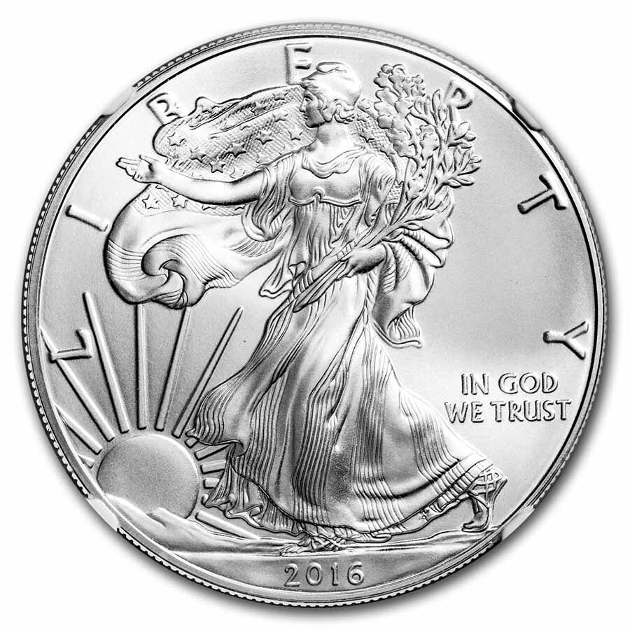 1 oz American Silver Eagle MS-70 NGC (Random Year, FDI)