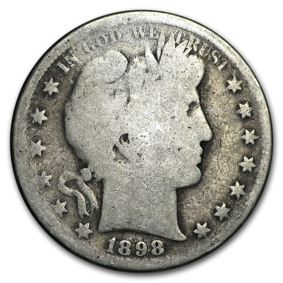 1898-S Barber Half Dollar AG