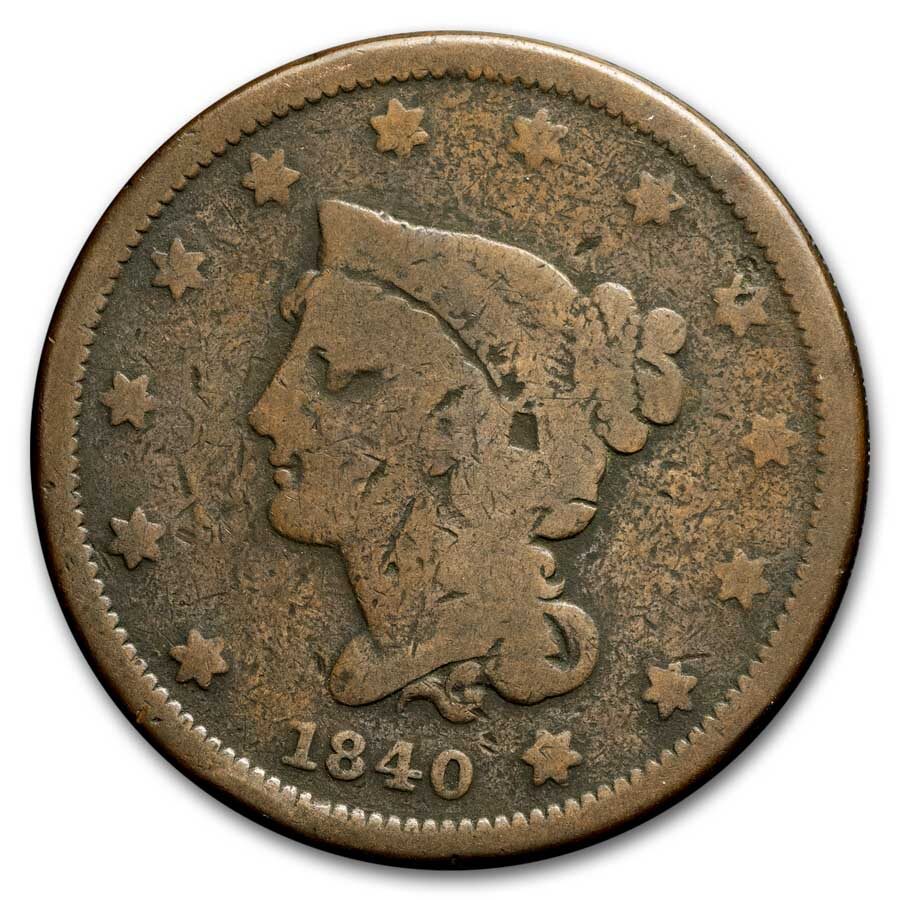 1840 Large Cent Sm Date Good