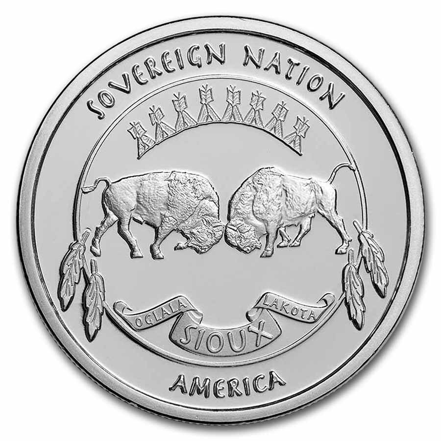 2022 1 oz Silver $1 Sioux Indian Chief Guardian BU
