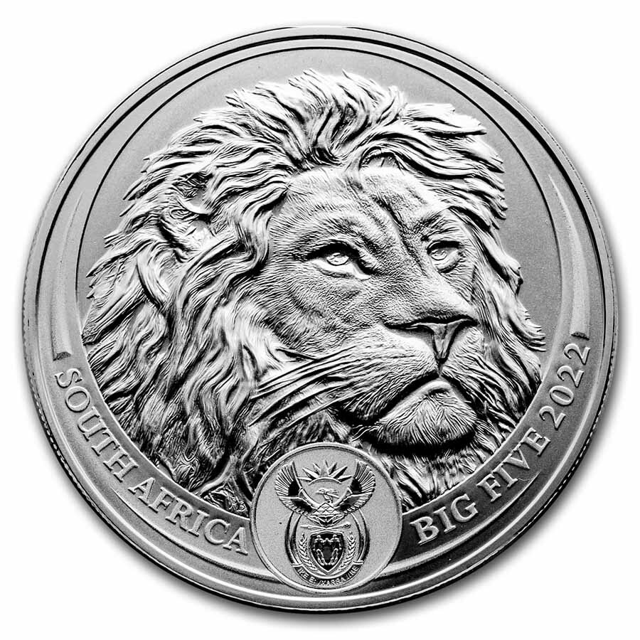 2022 South Africa 1 oz Silver Big Five Lion BU
