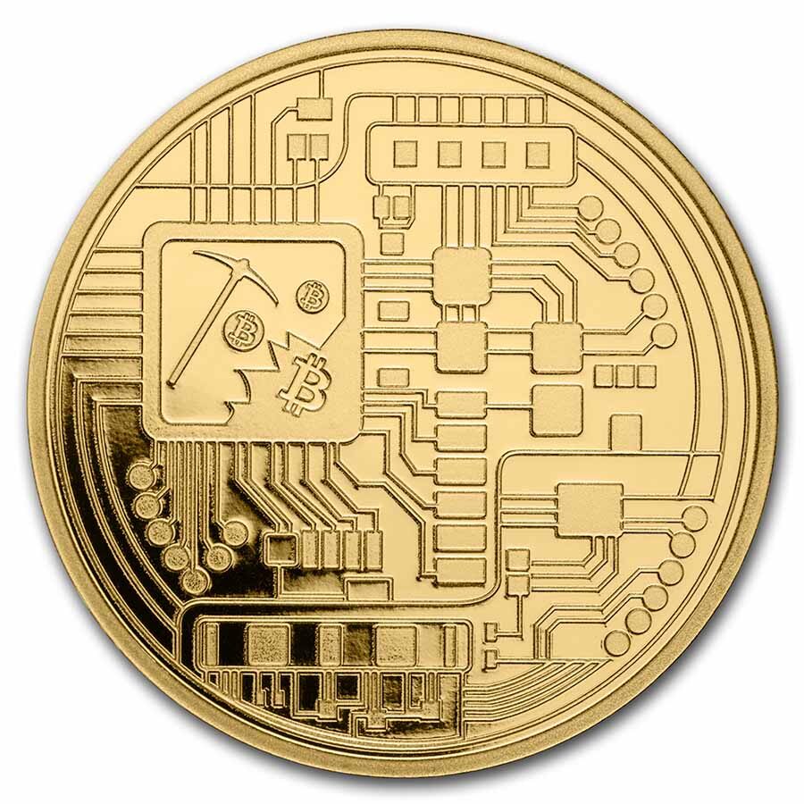 1 oz Gold Round - Bitcoin