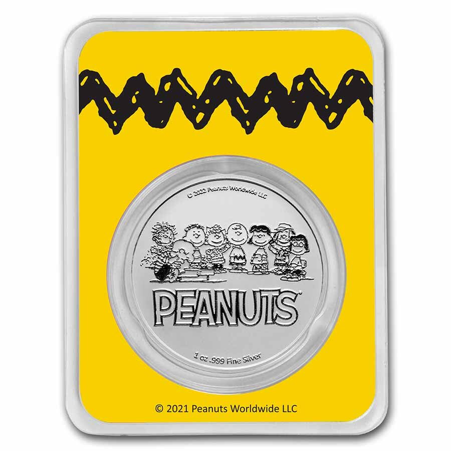 Peanuts® Snoopy & Woodstock Happy Birthday 1 oz Colorized Silver
