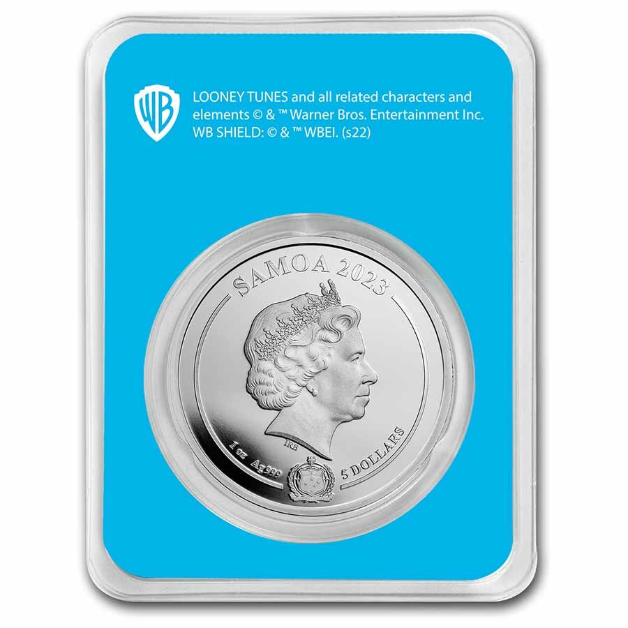 2023 Samoa 1 oz Silver Looney Tunes Road Runner Colorized w/ TEP