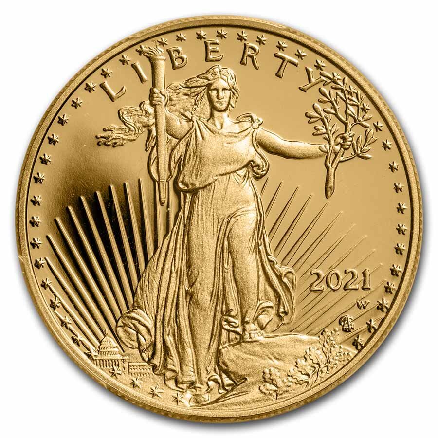 2021-W 1 oz Proof Gold Eagle (T2) PR-69 PCGS (FirstStrike®)
