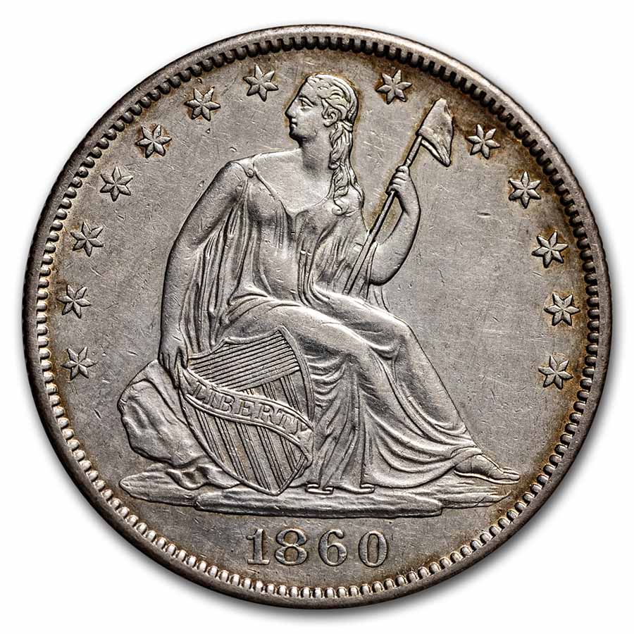 1860-O Liberty Seated Half Dollar AU