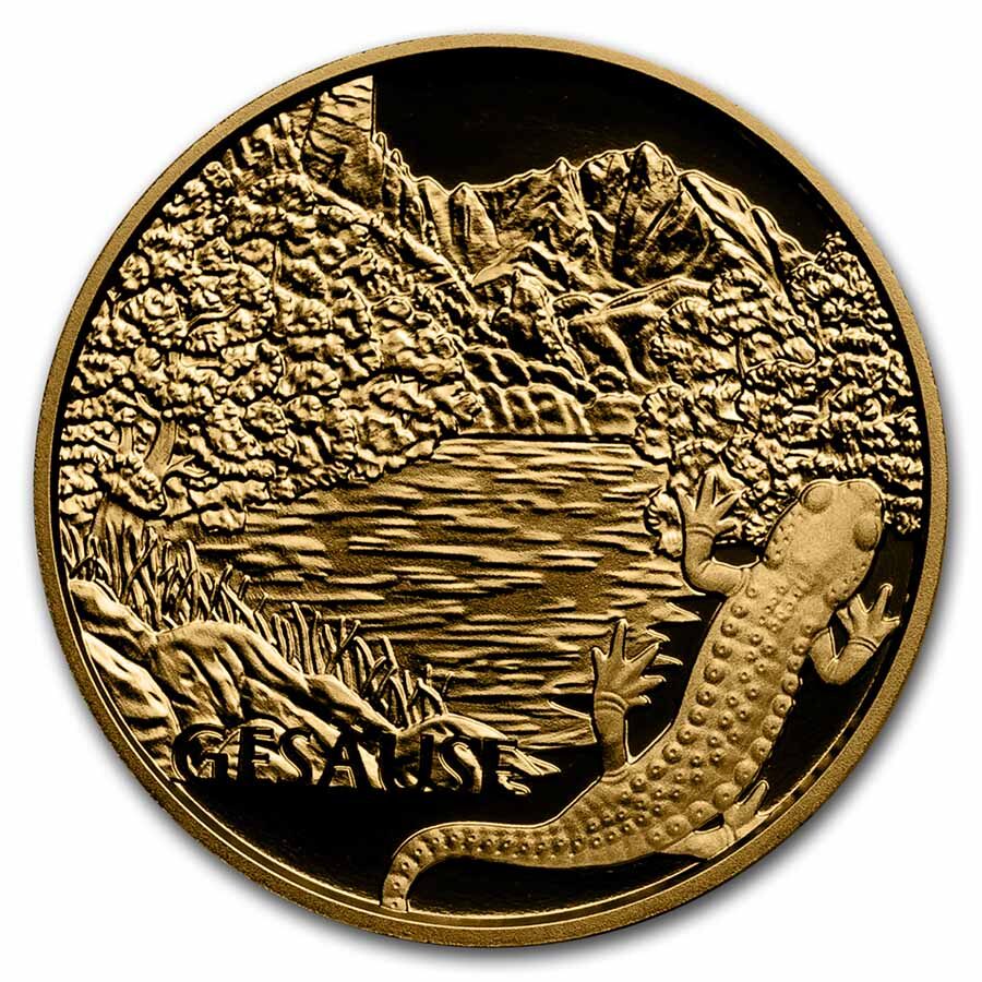 2022 Austria Proof Gold €50 Alpine Treasures (Wild Waters)