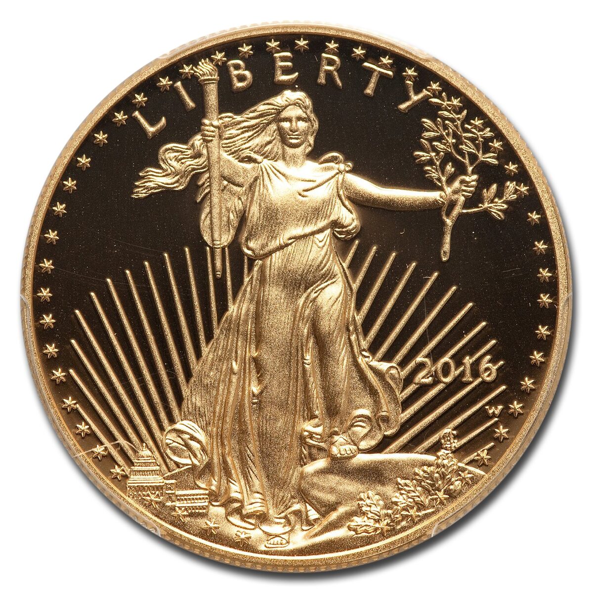 2016-W 1 oz Proof Gold Eagle PR-70 DCAM PCGS (FirstStrike®, Moy)