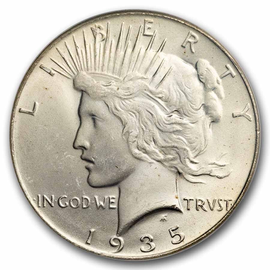 1935 Peace Dollar MS-63 PCGS