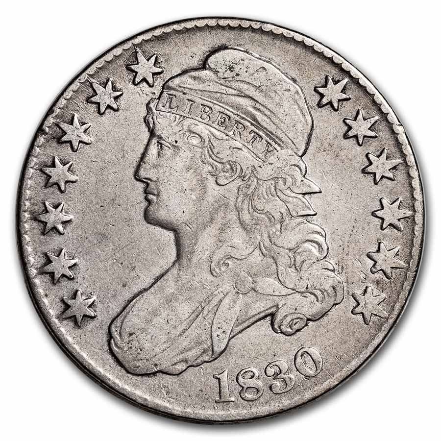 1830 Bust Half Dollar VF (Small 0)