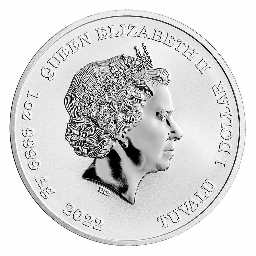 2022 Tuvalu 1 oz Silver Colorized Street Fighter: Chun Li