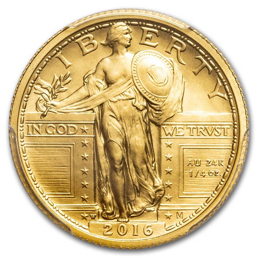 2016-W Gold Standing Liberty Quarter SP-70 PCGS (100 Anniversary)