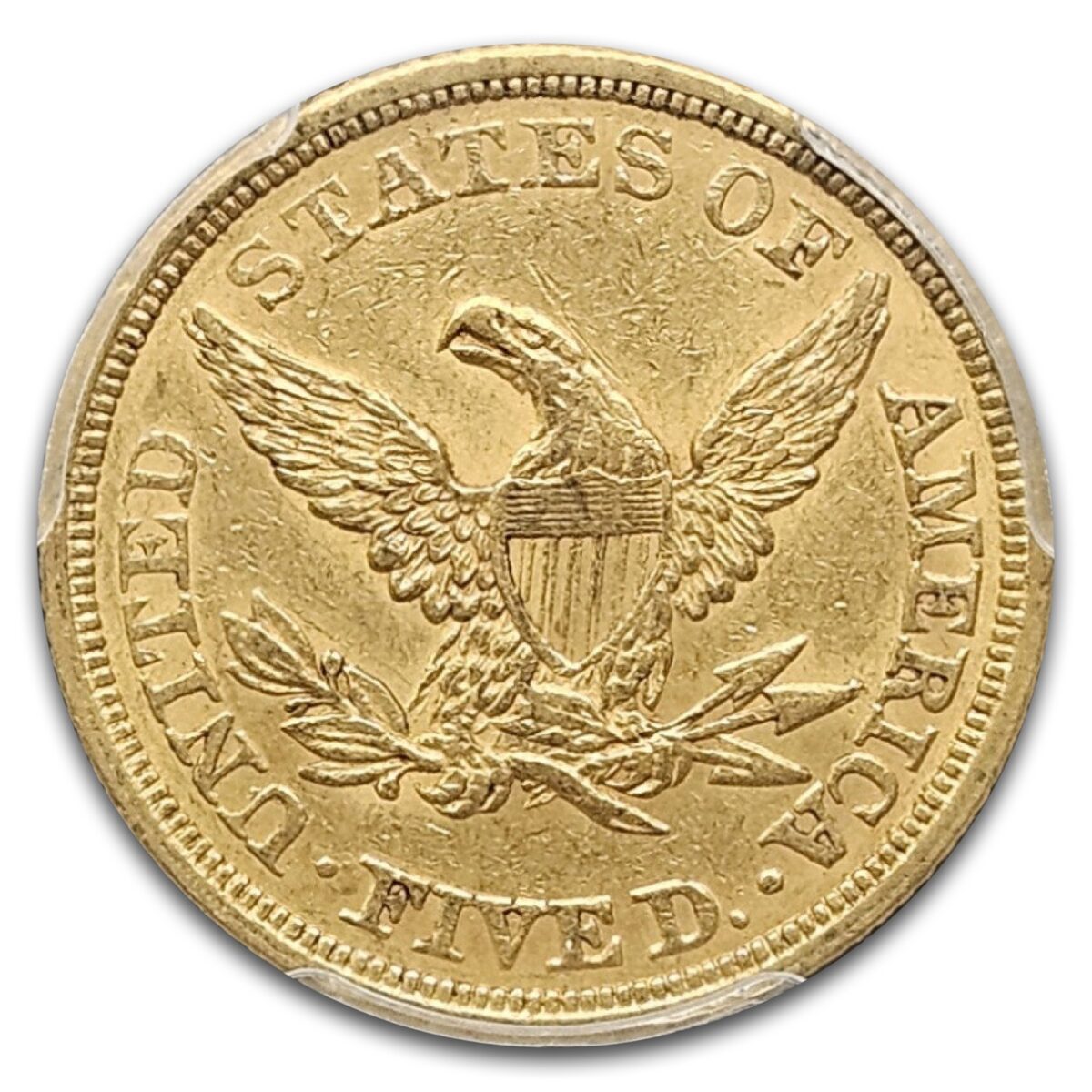 1852 $5 Liberty Gold Half Eagle AU-58 PCGS CAC