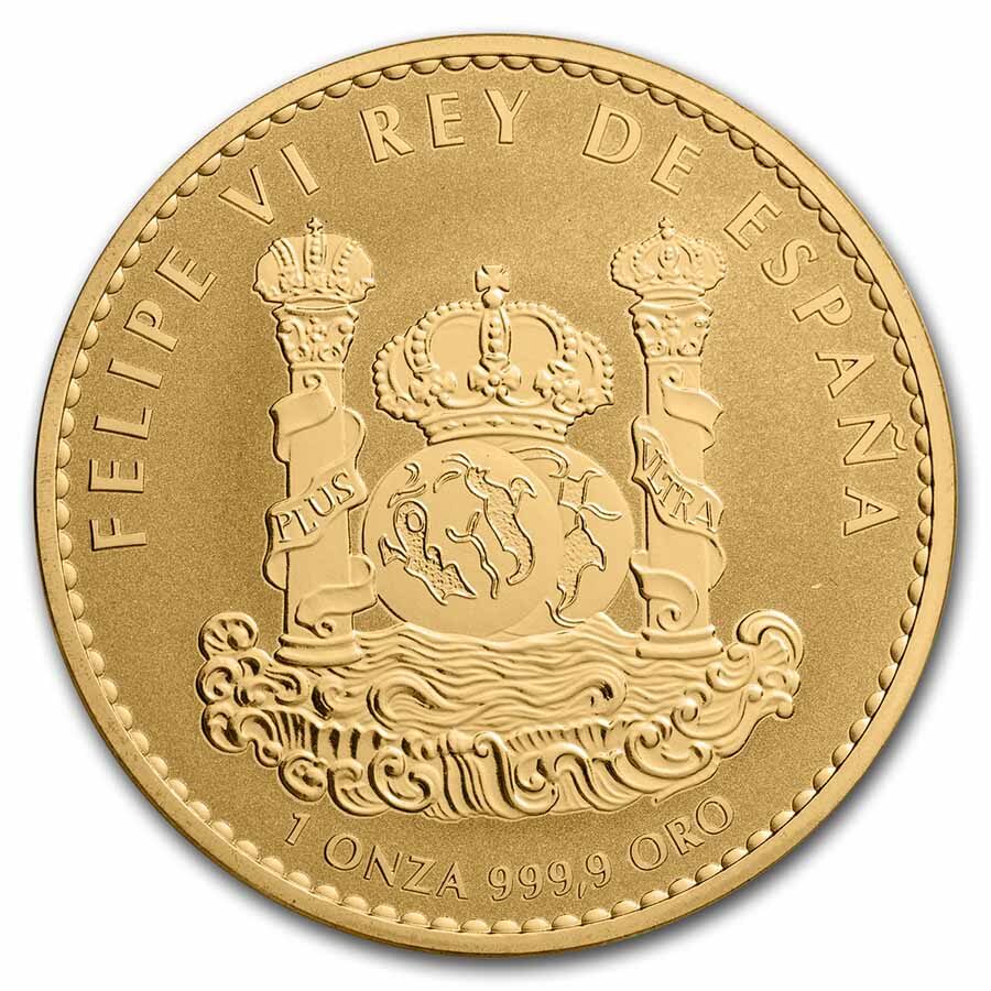 2021 Spain 1 oz Gold Reverse Proof Iberian Lynx Doubloon