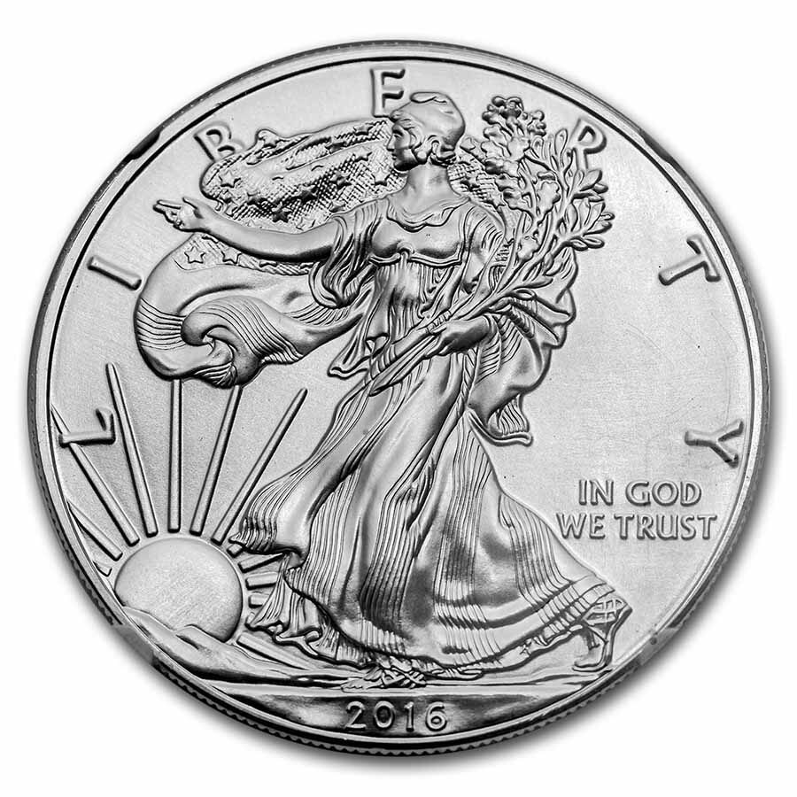 2016 (S) Silver Eagle MS-69 NGC (Golden Gate Bridge Label)