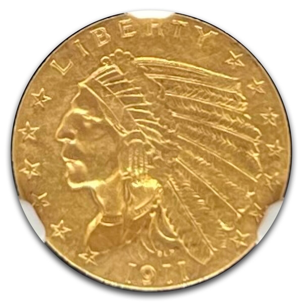 1911 $2.50 Indian Gold Quarter Eagle AU-55 NGC