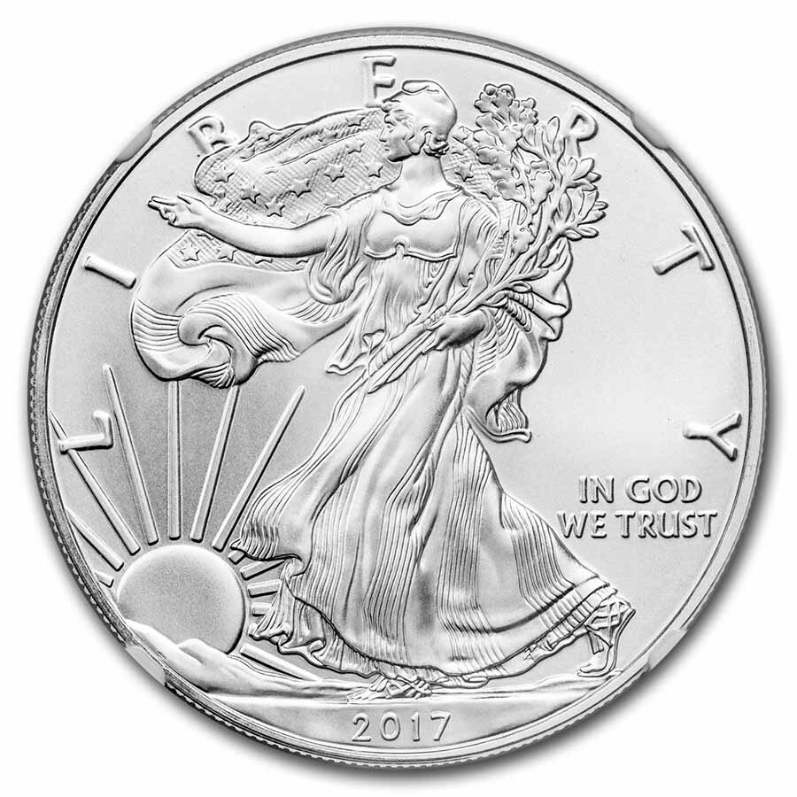 2017 American Silver Eagle MS-70 NGC (Eagle Label)
