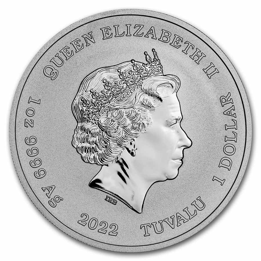 2022 Tuvalu 1 oz Silver Black Flag (The Rising Sun)