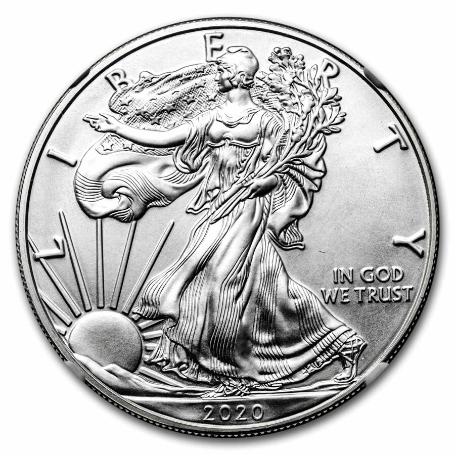 2020 (S) Silver Eagle MS-70 NGC (ER, Emergency Production)