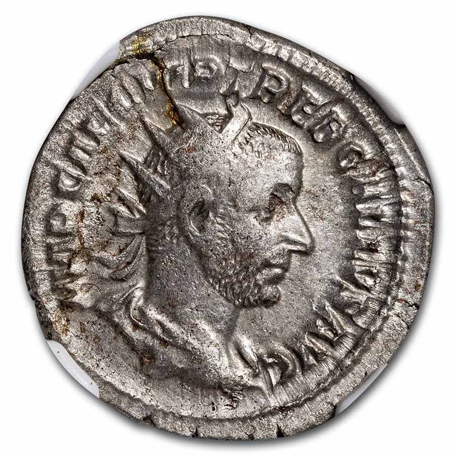 Roman Empire AR Double Denarius Treb. Gallus (251-253 AD) XF NGC