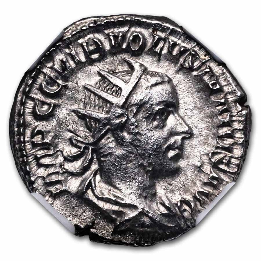 Roman Empire AR Double Denarius Volusian (251-253 AD) XF NGC