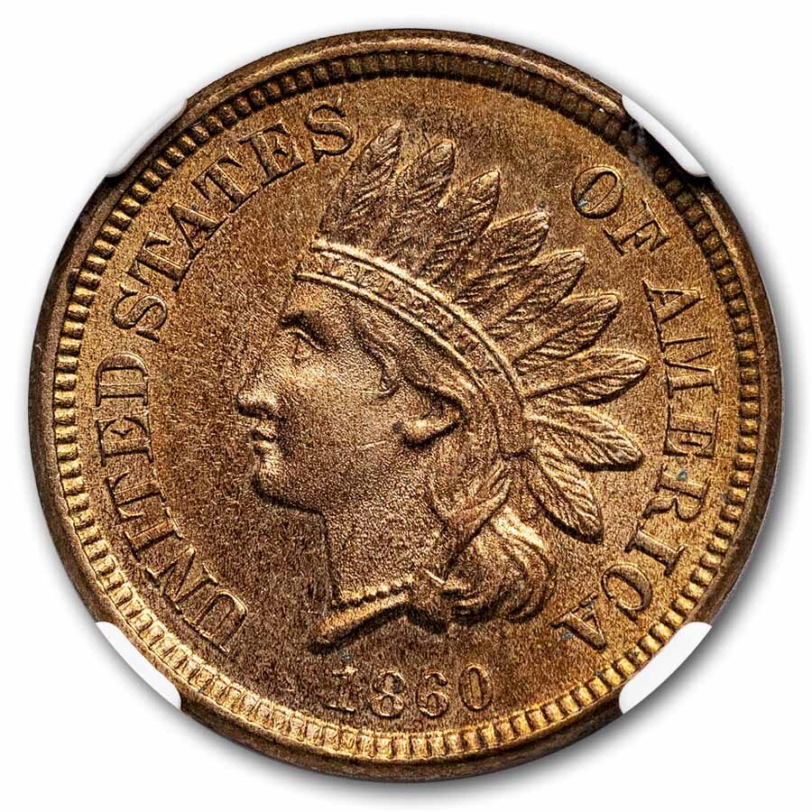 1860 Indian Head Cent MS-65 NGC